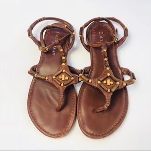 ☀️Cole Haan leather boho beaded sandals